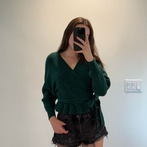 Selfie Leslie Green Wrap Sweater